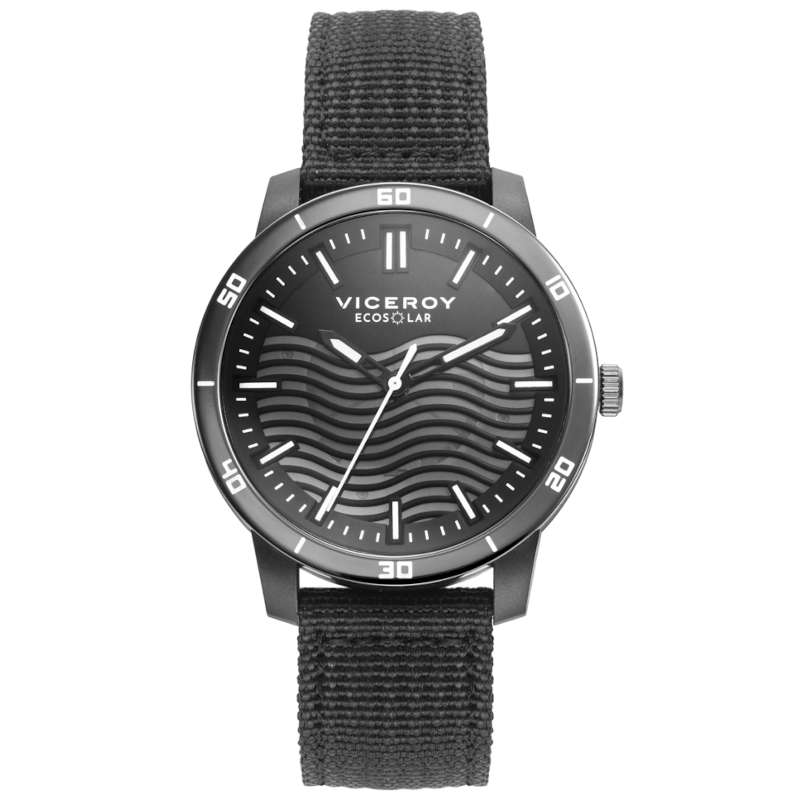 Reloj Viceroy hombre Ecosolar de acero con esfera negra Ref. 41133-57