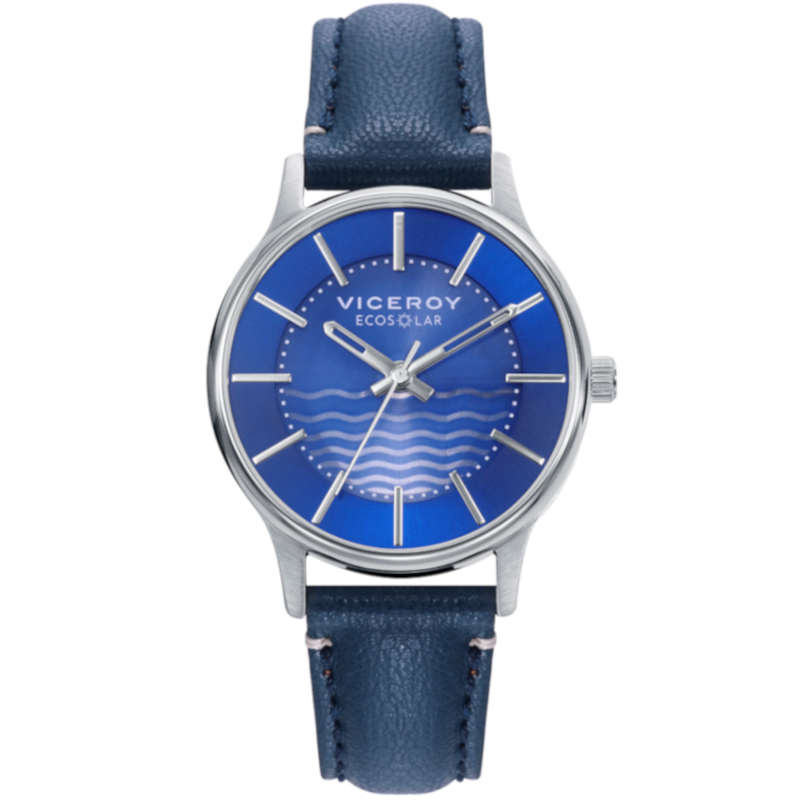 Reloj Viceroy mujer Ecosolar de acero con esfera azul Ref. 401200-37