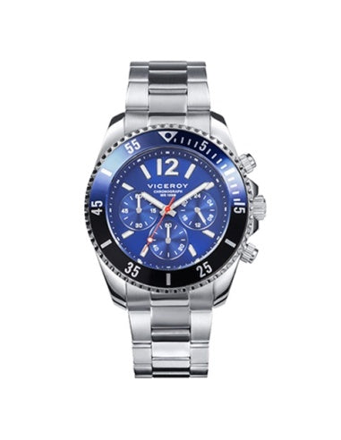 Reloj Viceroy hombre cronógrafo de acero esfera azul Ref. 401225-35