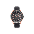 Reloj Viceroy hombre Magnum esfera negra oro rosa correa cuero Ref. 46831-57