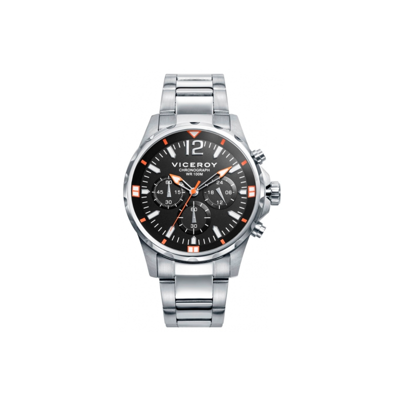 Reloj Viceroy hombre Heat esfera negra detalles naranja - 401245-55
