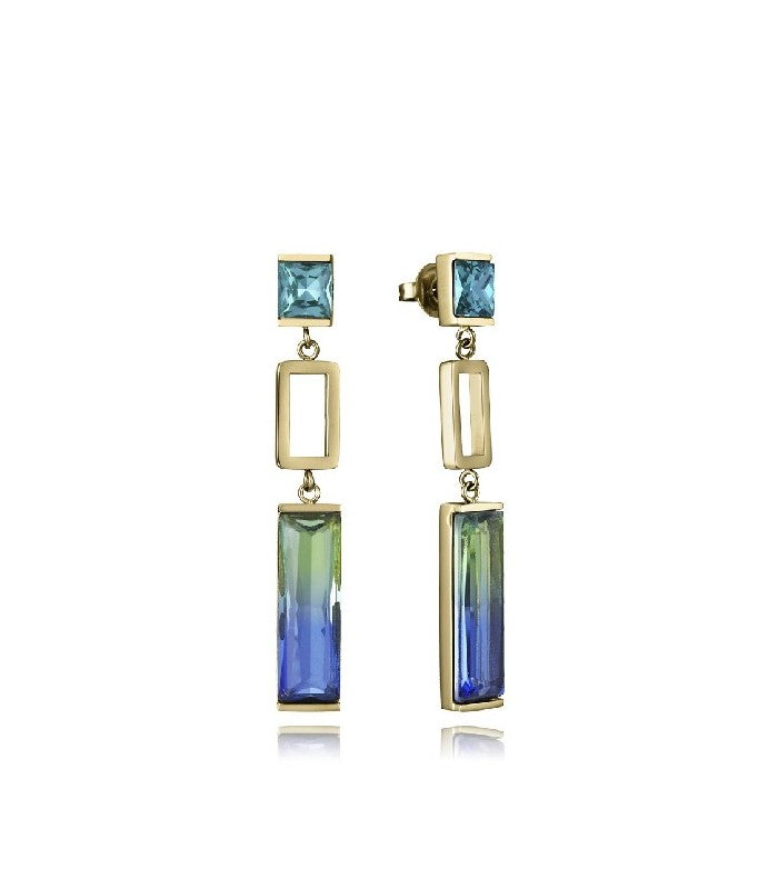 PEND ACERO CHAPADO, CRISTAL FASHION