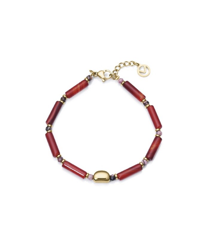 PULSERA ACERO CHAPADA, CRISTAL FASHION