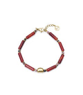 PULSERA ACERO CHAPADA, CRISTAL FASHION