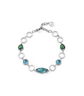 PULSERA ACERO CHAPADA, CRISTAL FASHION