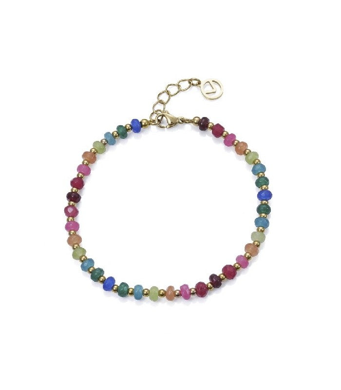 PULSERA ACERO CHAPADA, CRISTAL FASHION