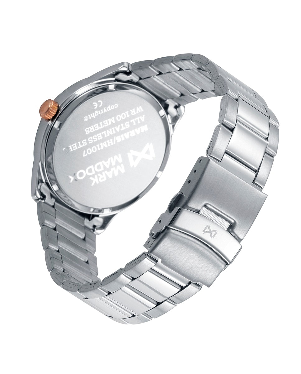 Reloj Mark Maddox mujer elegante  acero inoxidable esfera marrón - HM1007-43